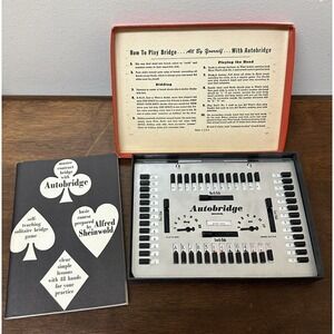 Vintage 1959 Autobridge Auto Play Yourself Bridge Game Complete with box